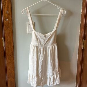 White Tiered Tie-Back Dress